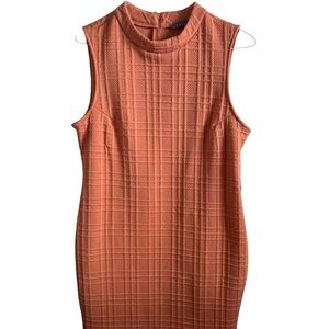 Sharagano New York Dress Size 14 Textured Parisian Terracotta, Brand New